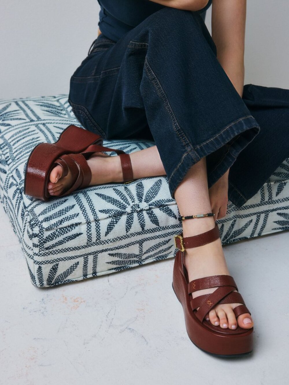 FREE PEOPLE Hazel Flatform Sandals / Coconut Shell